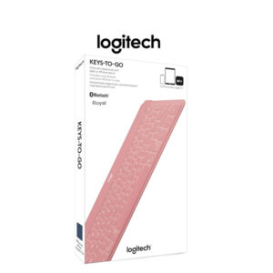 LOGITECH KEYS-TO-GO BT KEYBOARD W/STAND BLUSH PINK