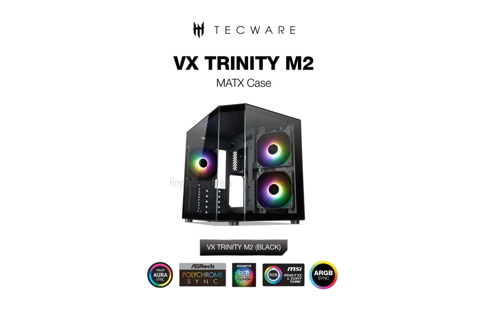 TECWARE TRINITY M2 [3 ARGB FAN INCULDED]-BLACK