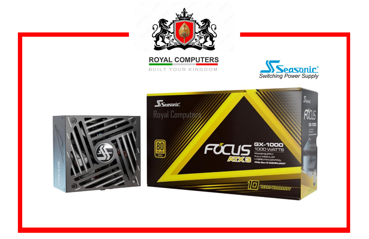 SEASONIC FOCUS GX-1000 W V4 ATX 3.1 FULLY MODULAR POWER SUPPLY