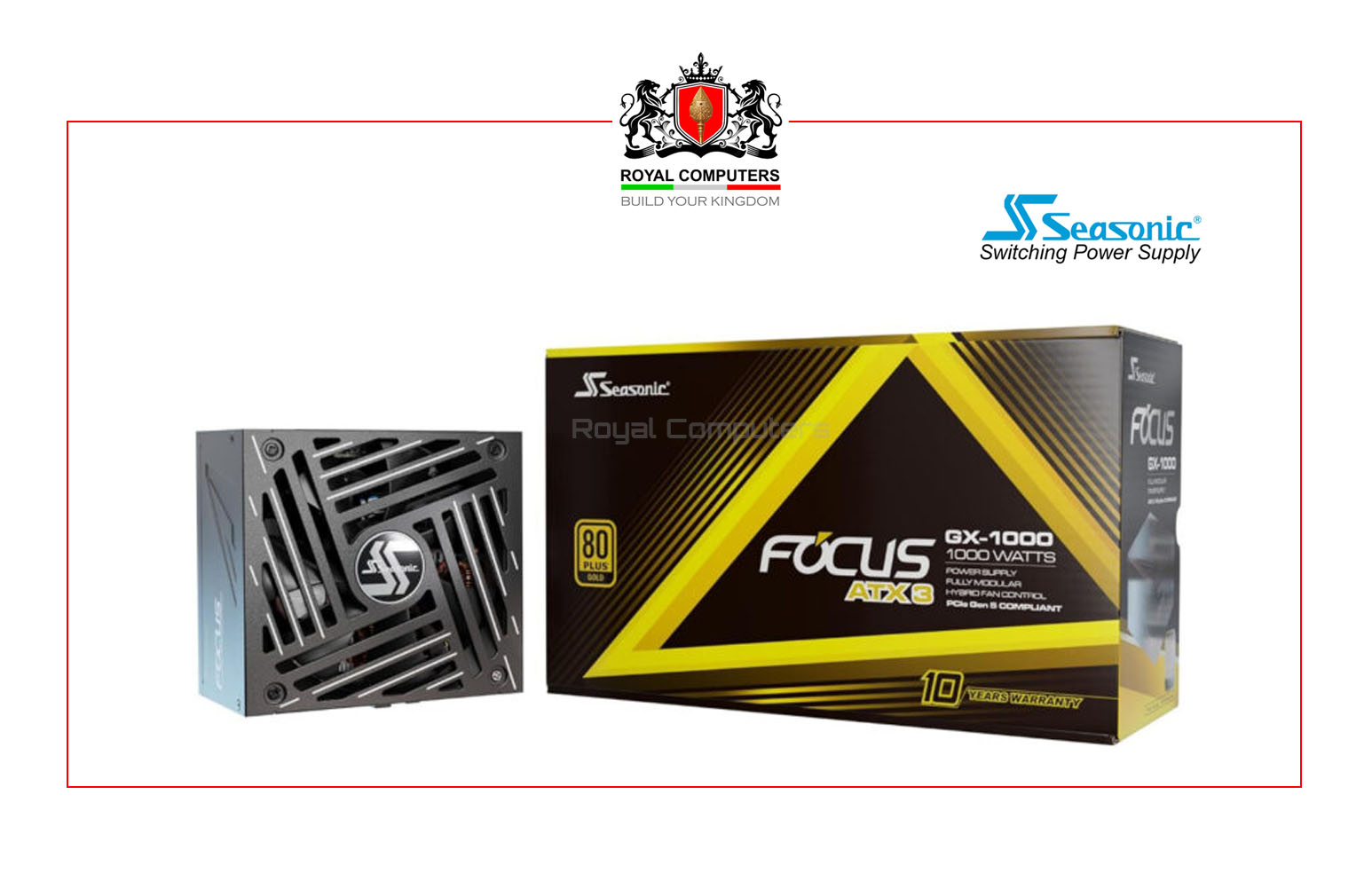SEASONIC FOCUS GX-1000 W V4 ATX 3.1 FULLY MODULAR POWER SUPPLY